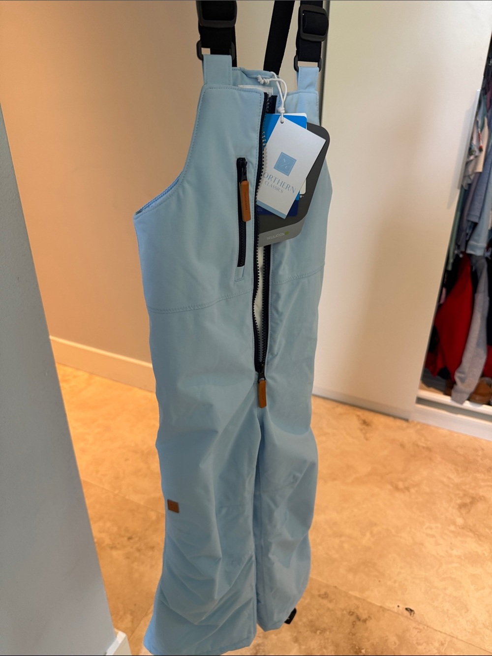 Children's Light Blue Snow Bibs - Unbranded - Picture 3 of 3